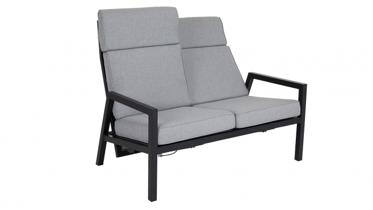 Belfort 2-sits soffa hög rygg svart