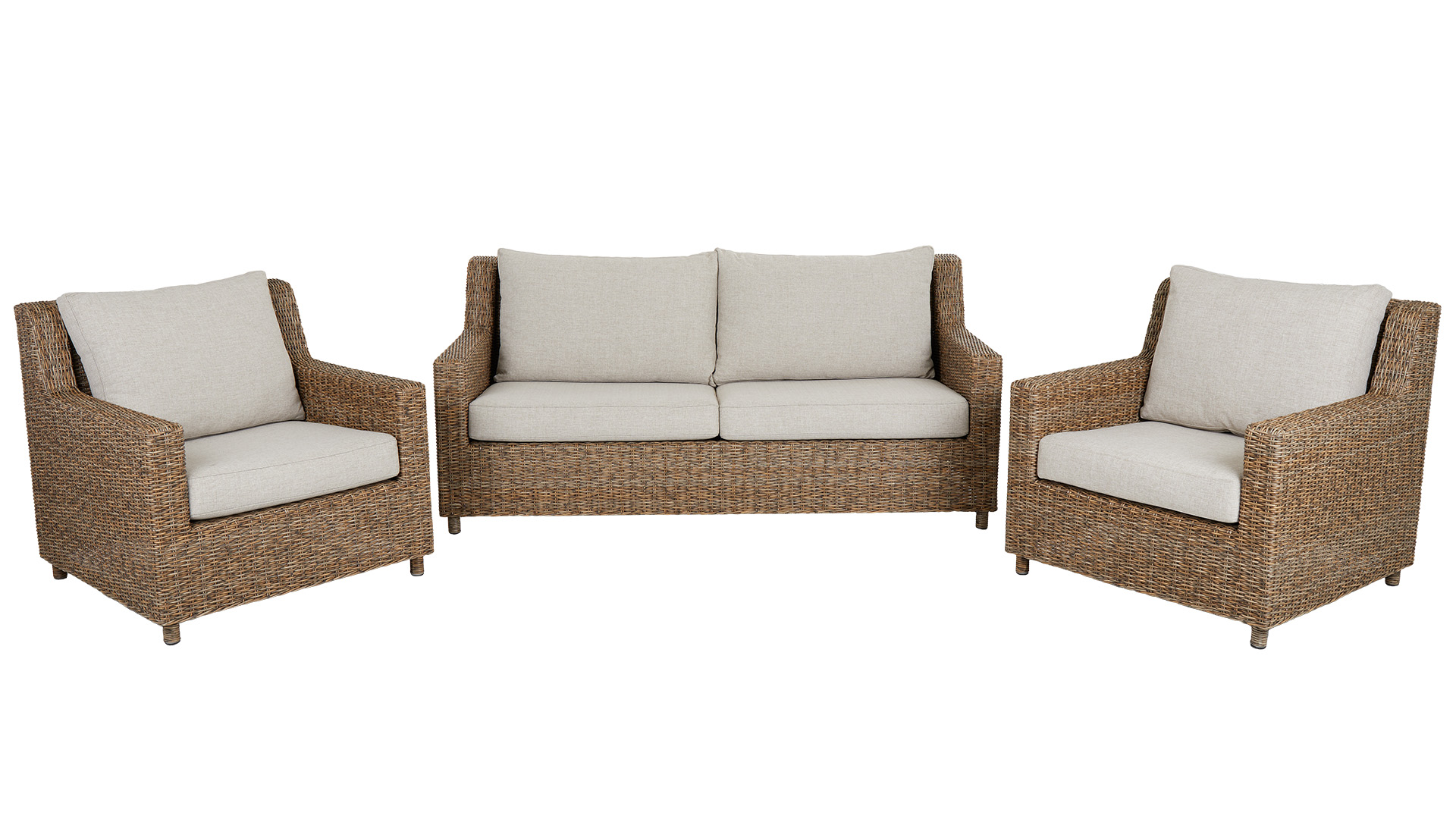 Sandkorn soffgrupp natur 2+1