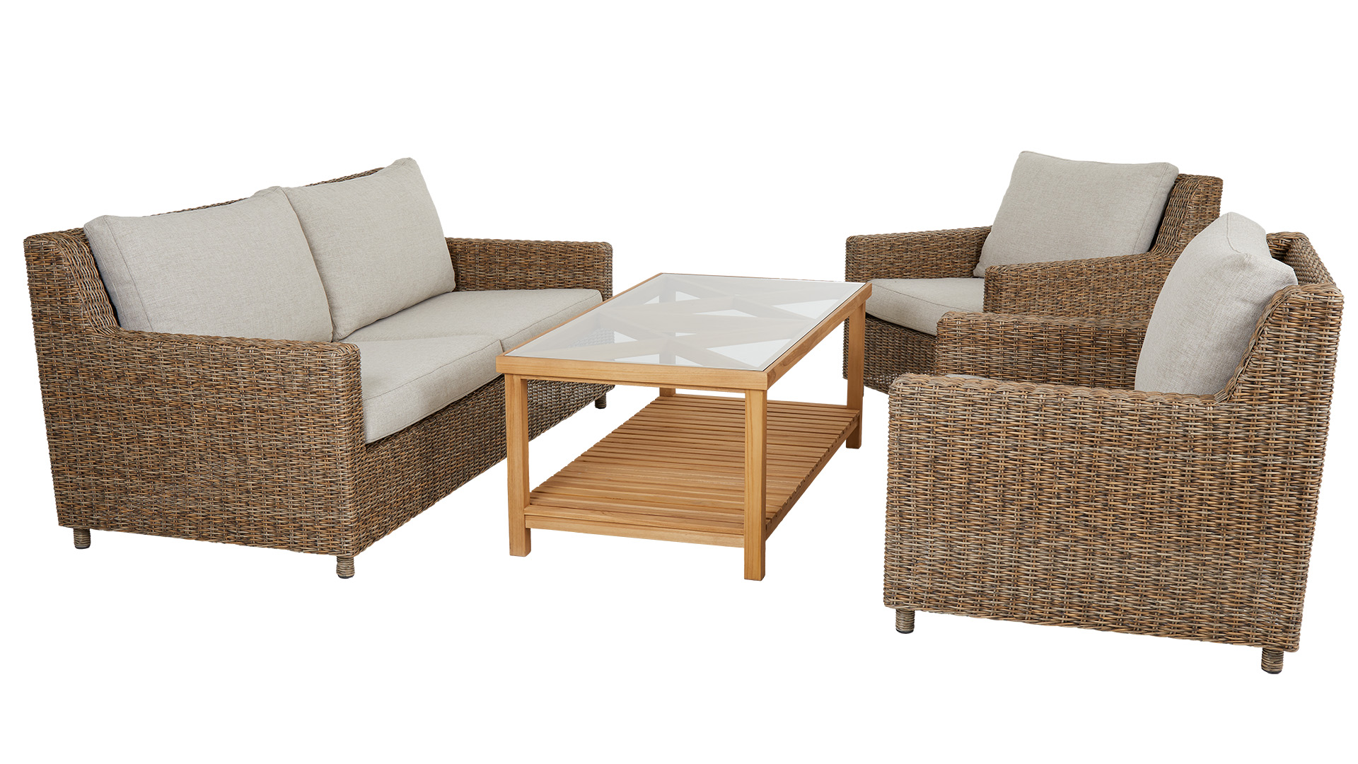 Sandkorn soffgrupp natur 2+1