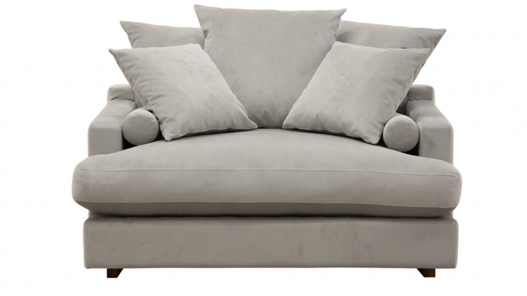 All in soffa 1,5-sits Meda silver/svarta ben