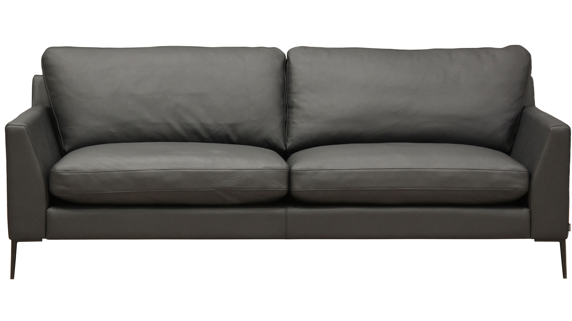 Lee soffa 3-sits Toledo black/svarta ben No2