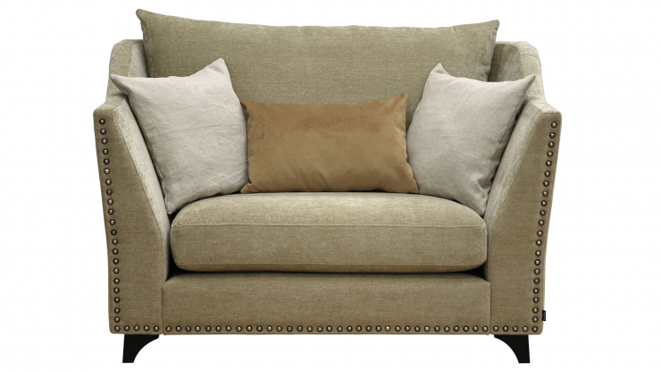 Odd style soffa 1,5-sits Liam tanin/svarta ben