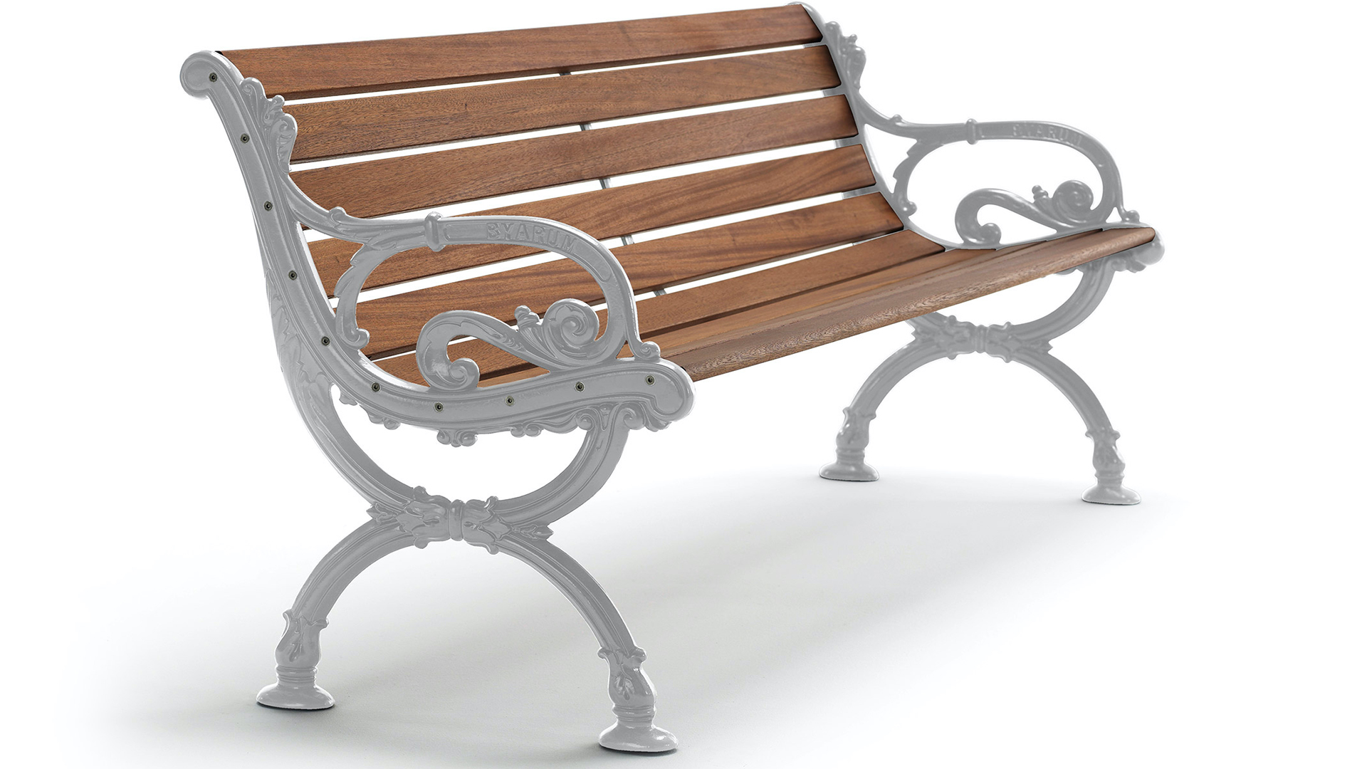 Byarum soffa 2-sits natur/oljad mahogny