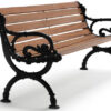 Byarum soffa 4-sits svart/oljad mahogny