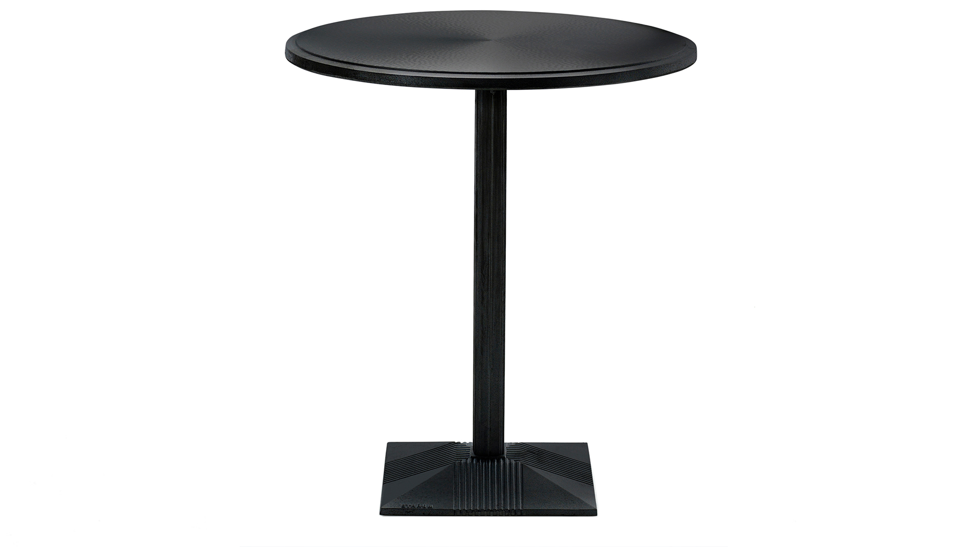 Lund cafébord stor fot svart/svart 75cm