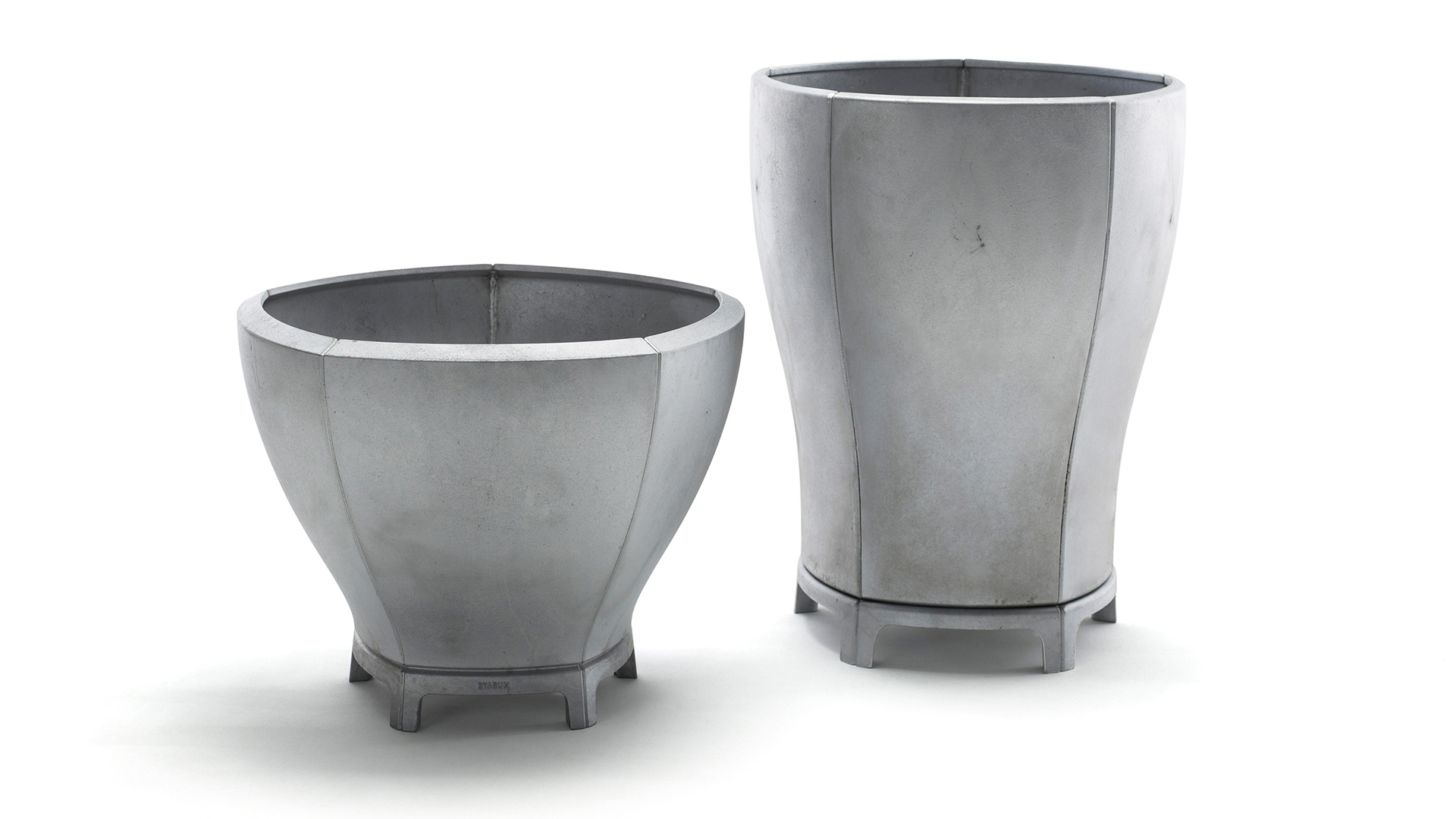 Blom växtkärl natur- rå aluminium