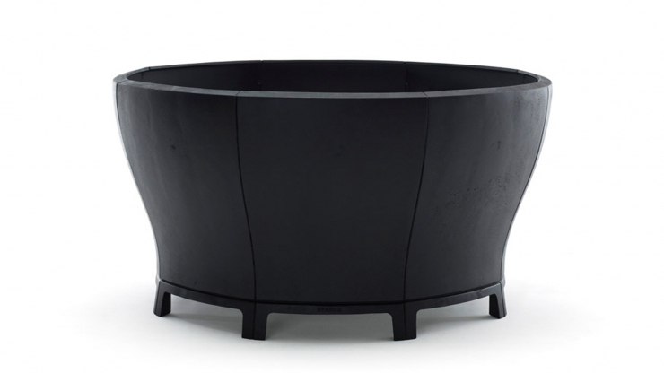 Stor blom växtkärl svart