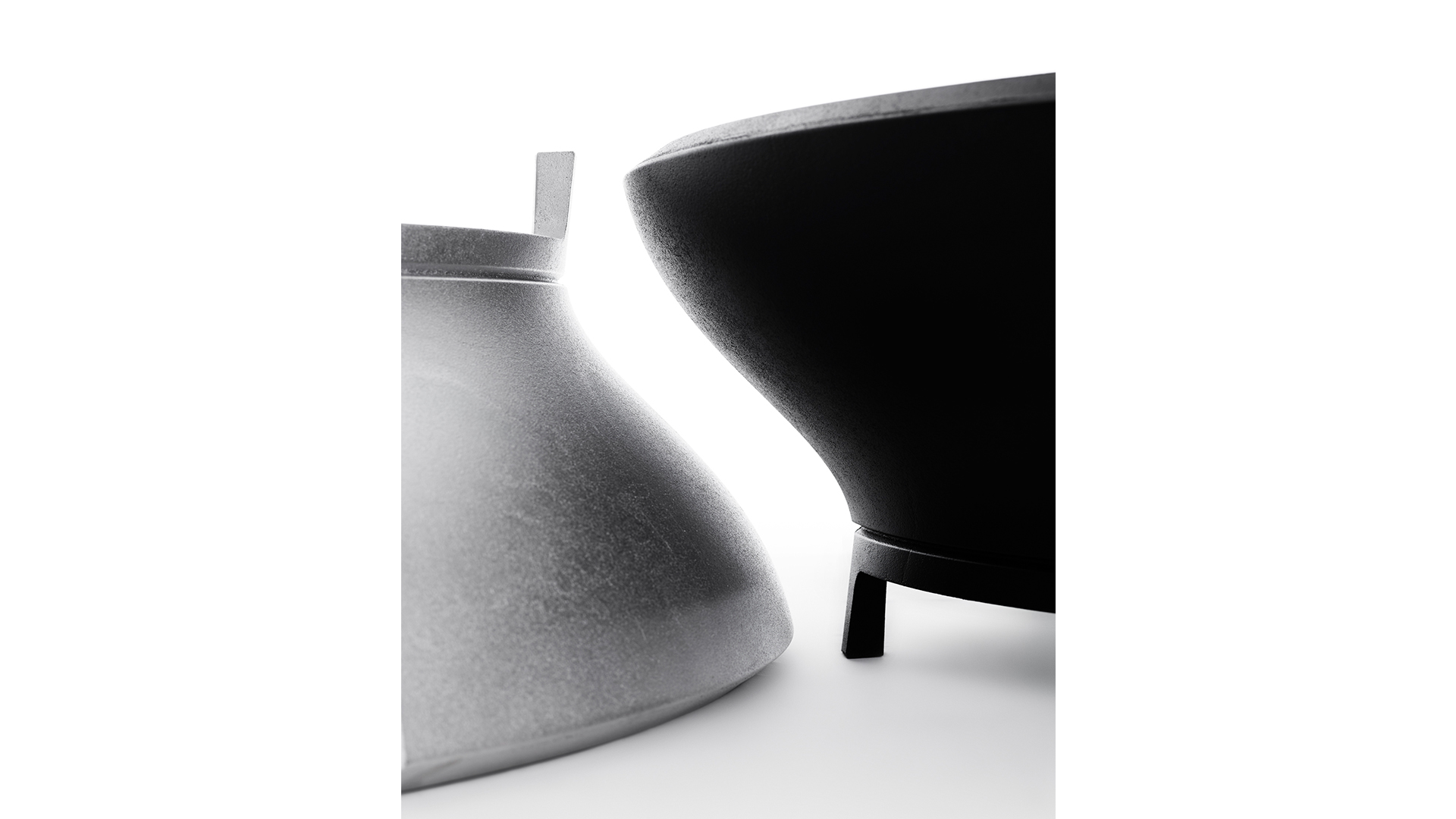 Låg blom växtkärl natur - rå aluminium