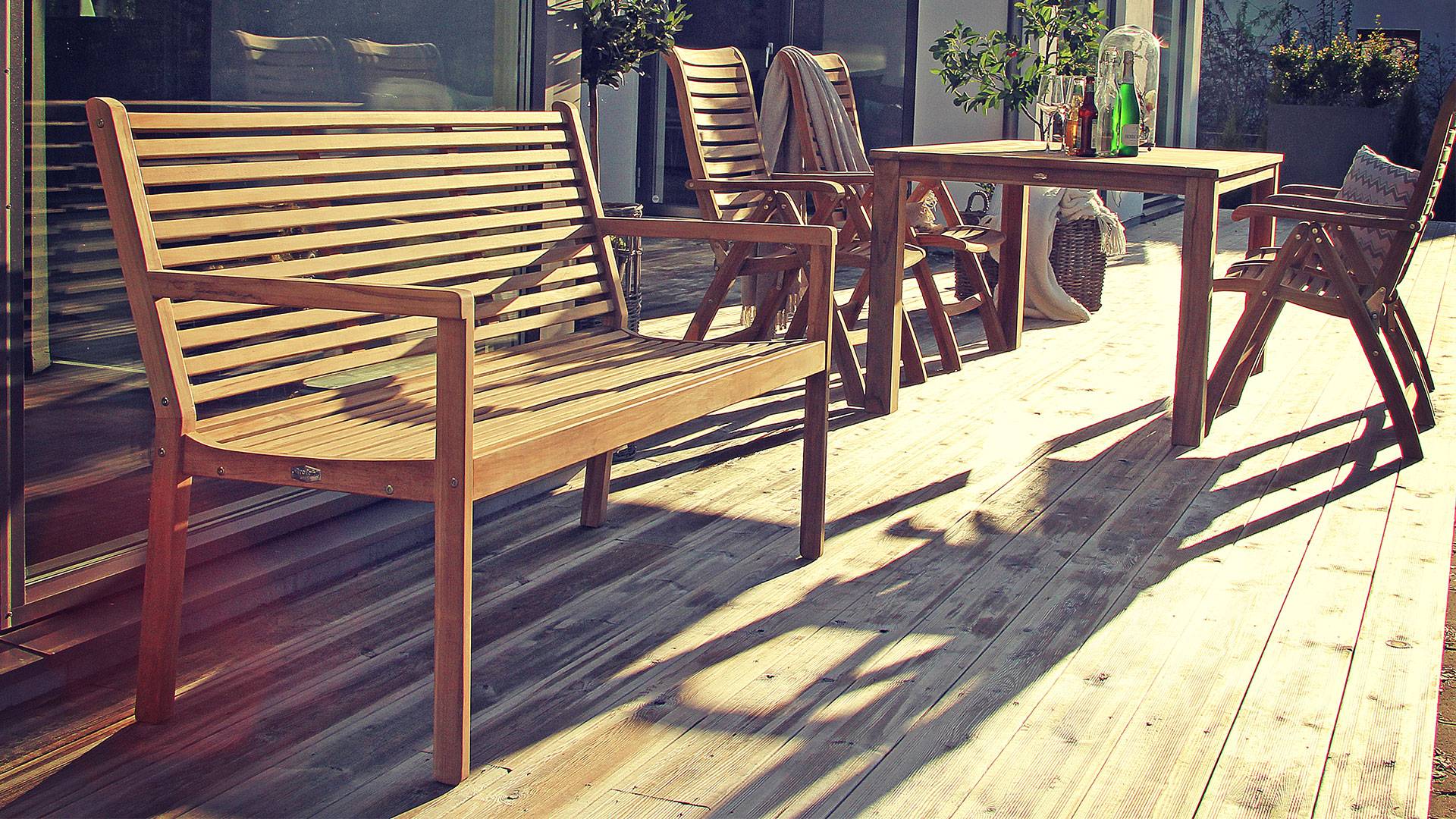 Canberra 3-sits soffa teak