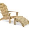 Opal däckstol inkl.pall vitpigm.teak
