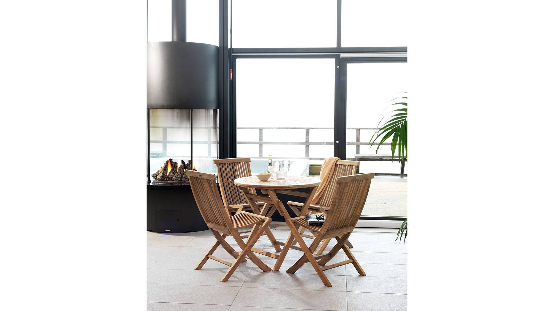 Turin fällstol teak