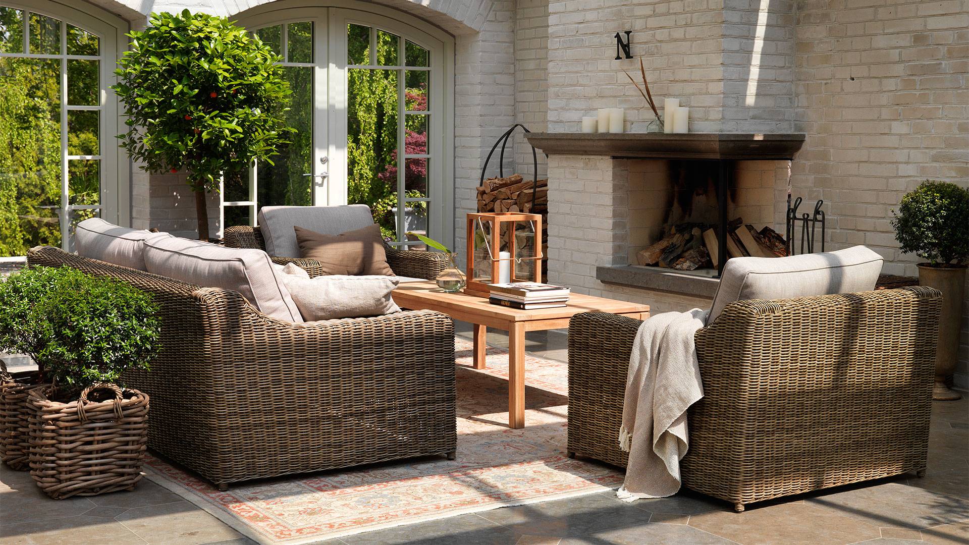 Glendon 3-sits soffa natur