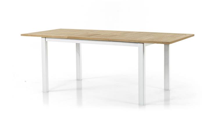 Lyon matbord vit/teak 152cm