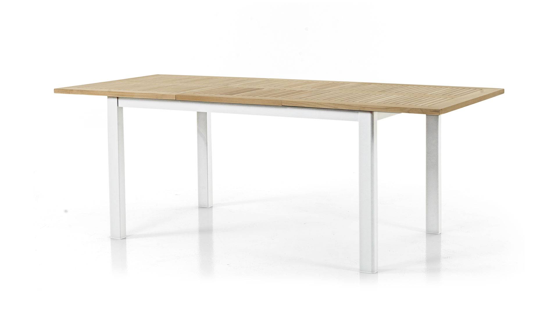 Lyon matbord vit/teak 152cm