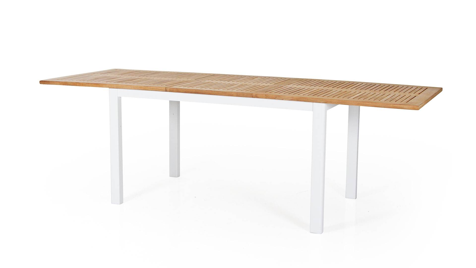 Lyon matbord vit/teak 194cm