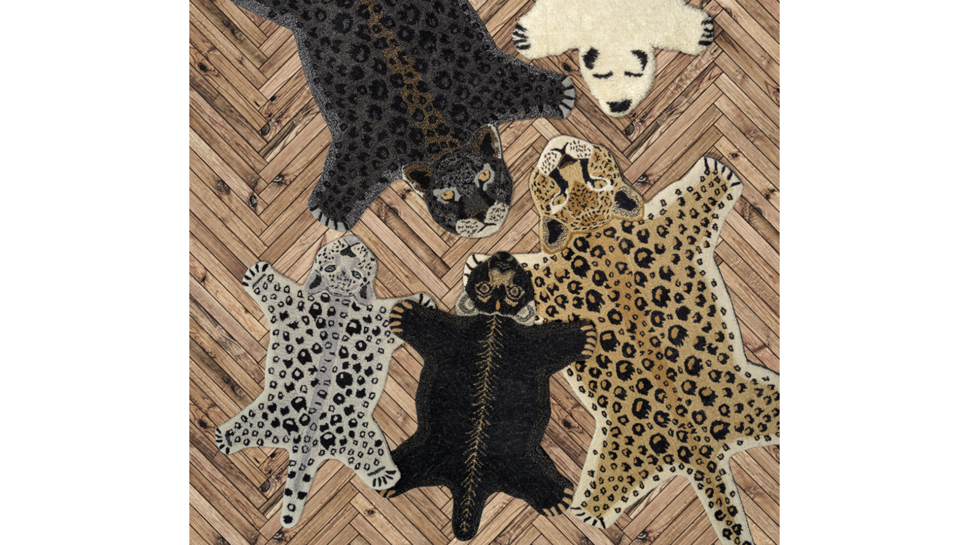 Leopard matta svart 90x150cm