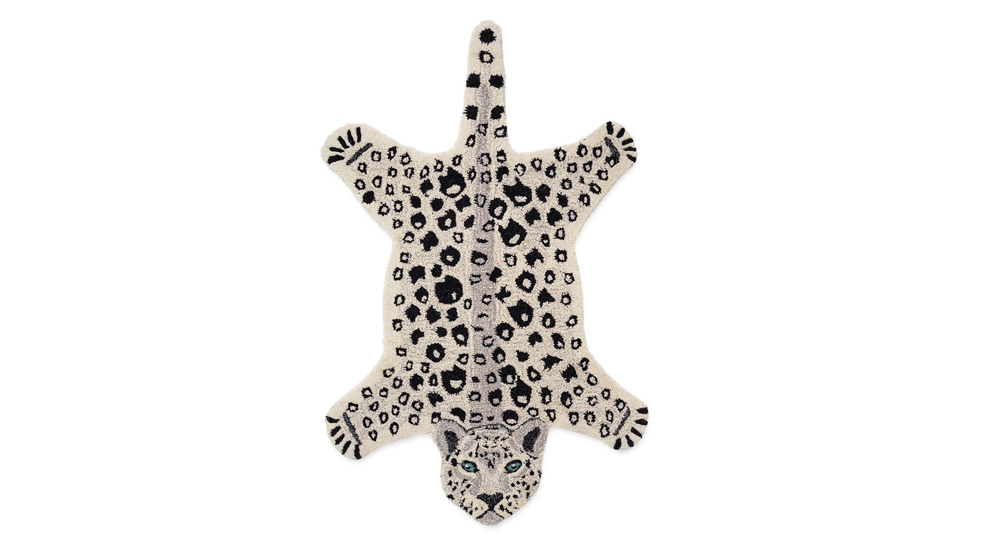 Leopard matta vit 60x90cm