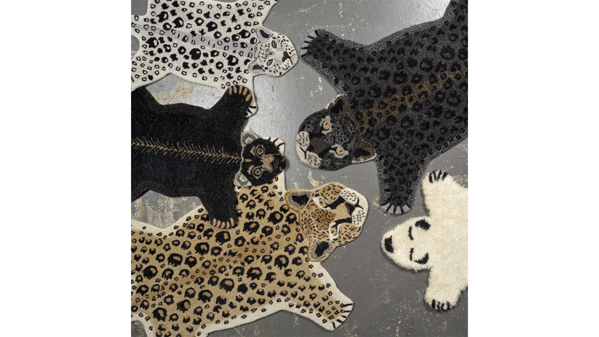 Leopard matta vit 60x90cm