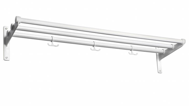 Nostalgi hatthylla & skohylla vit/vit