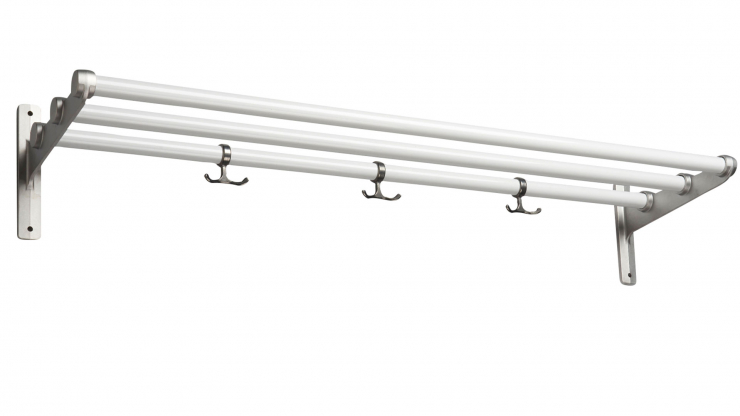 Nostalgi hatthylla & skohylla vit/aluminium