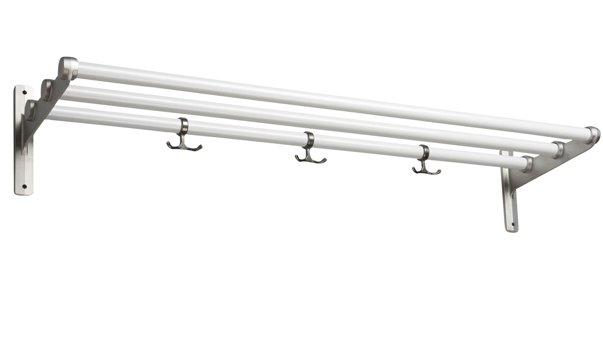 Nostalgi hatthylla & skohylla vit/aluminium