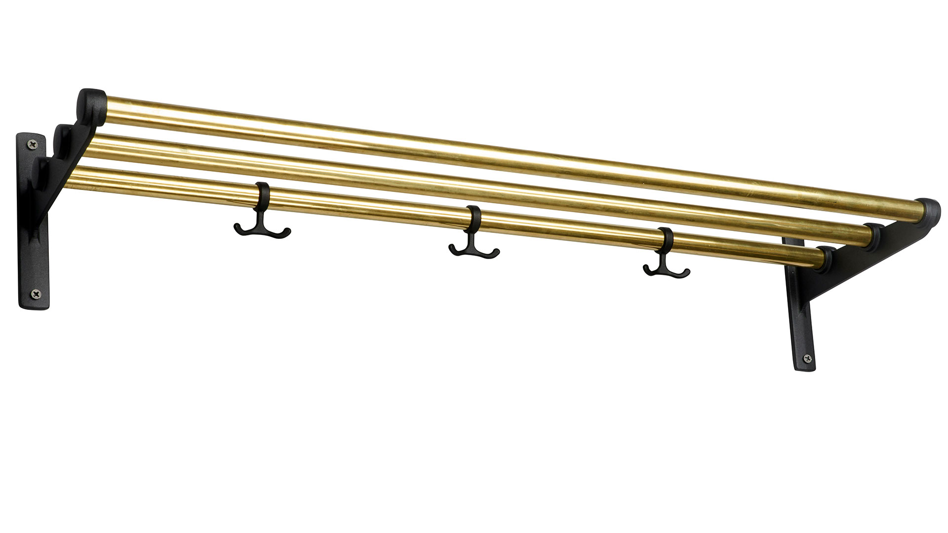 Nostalgi hatthylla & skohylla mässing/svart