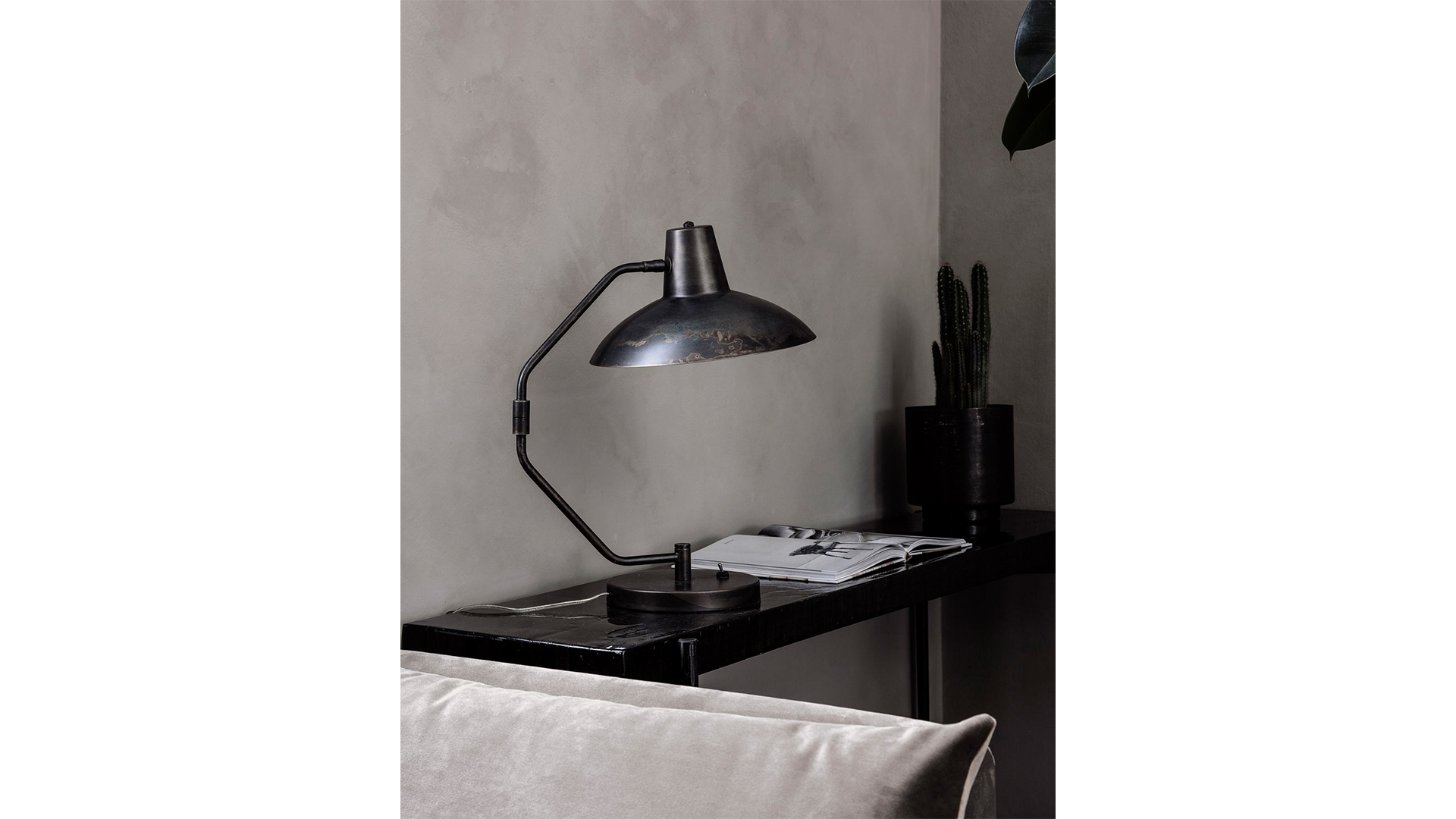 Desk bordslampa antikbrun