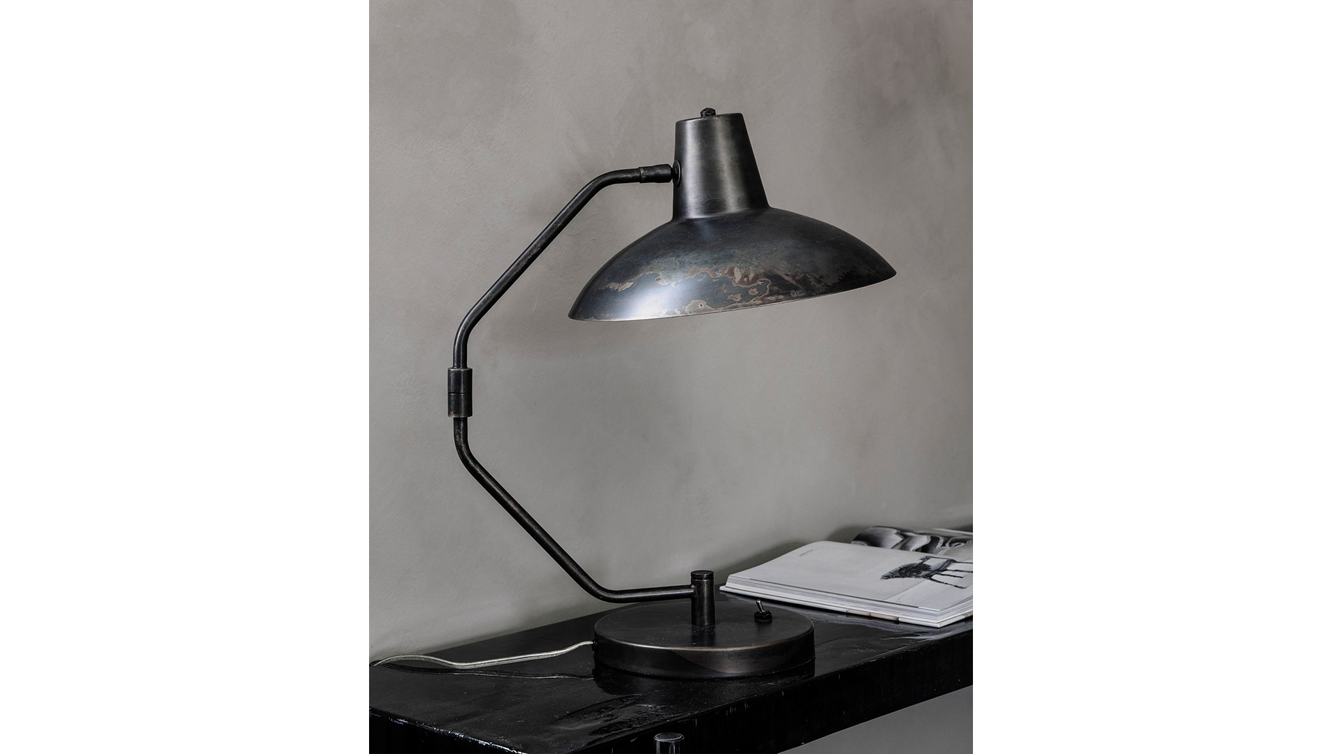 Desk bordslampa antikbrun
