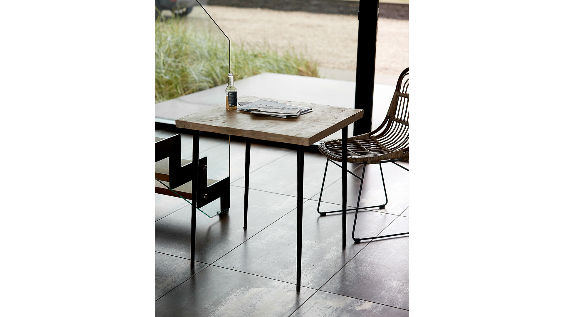 Slated matbord mangoträ 70cm