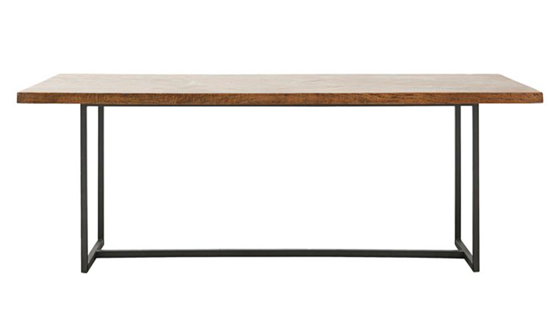 Kant matbord trä/metall 240cm