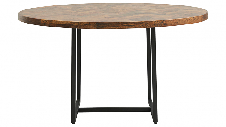 Kant runt matbord trä/metall 140cm