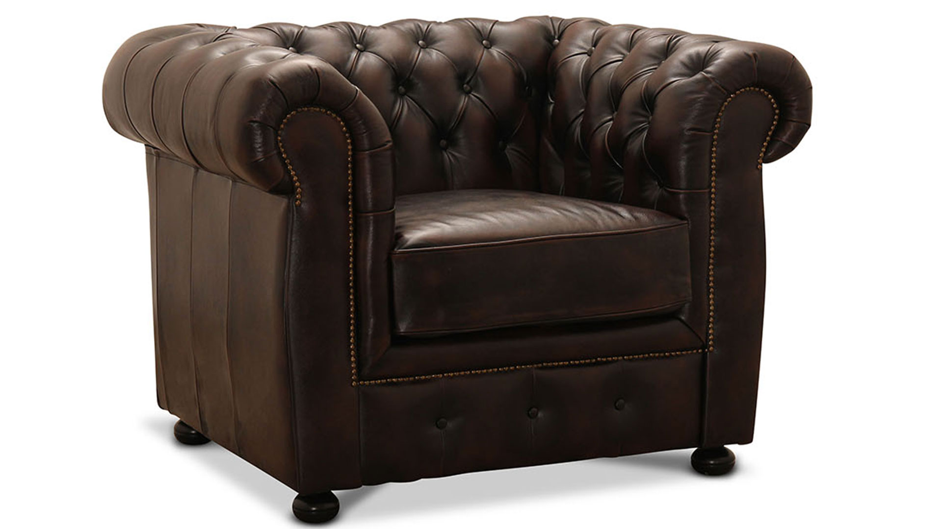Chesterfield Liverpool fåtölj läder brun