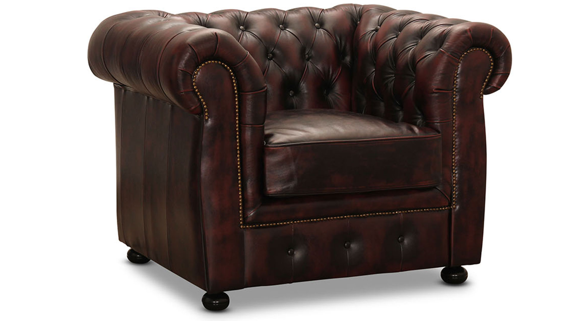 Chesterfield Liverpool fåtölj läder oxblod