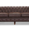 Chesterfield Cambridge soffa 3-sits tyg Vintage brun