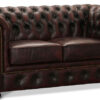 Chesterfield Liverpool soffa 2-sits läder oxblod