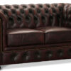 Chesterfield Liverpool soffa 2-sits läder oxblod