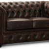 Chesterfield Liverpool soffa 2-sits läder brun