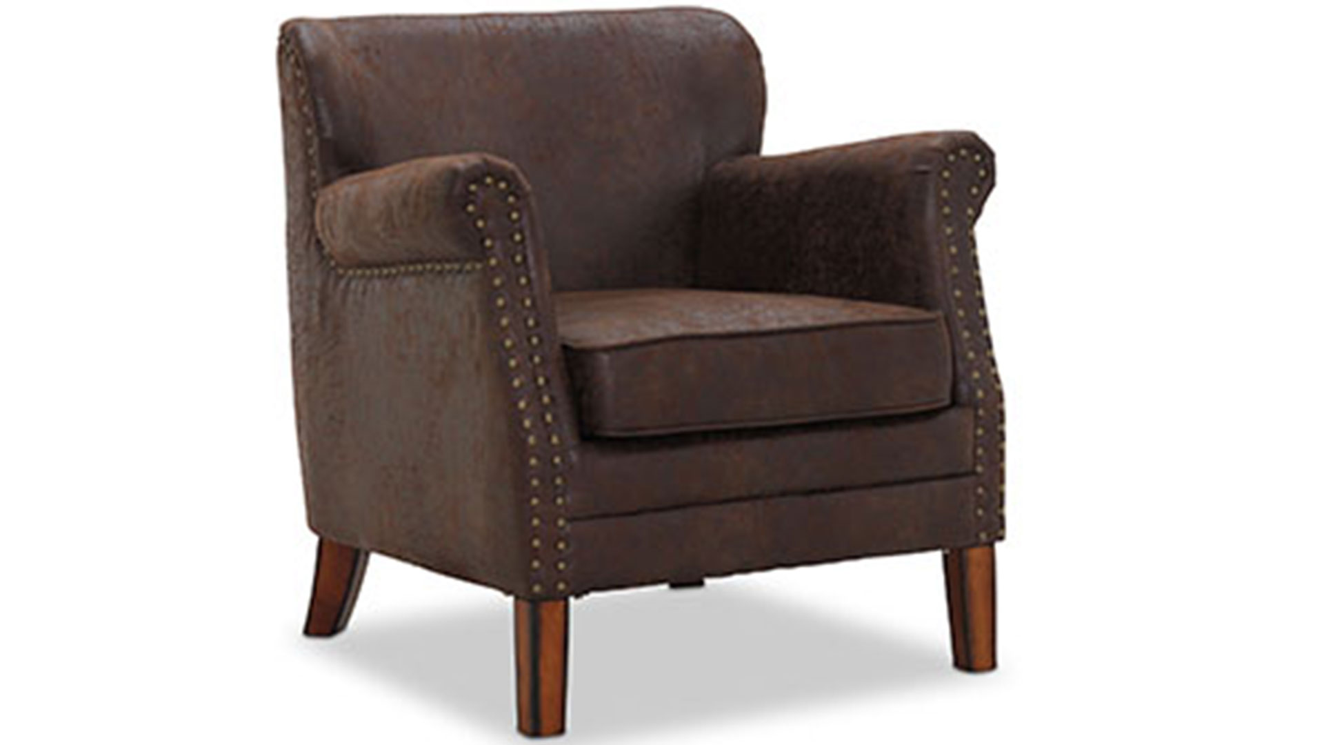 Chesterfield Leeds fåtölj tyg Vintage brun