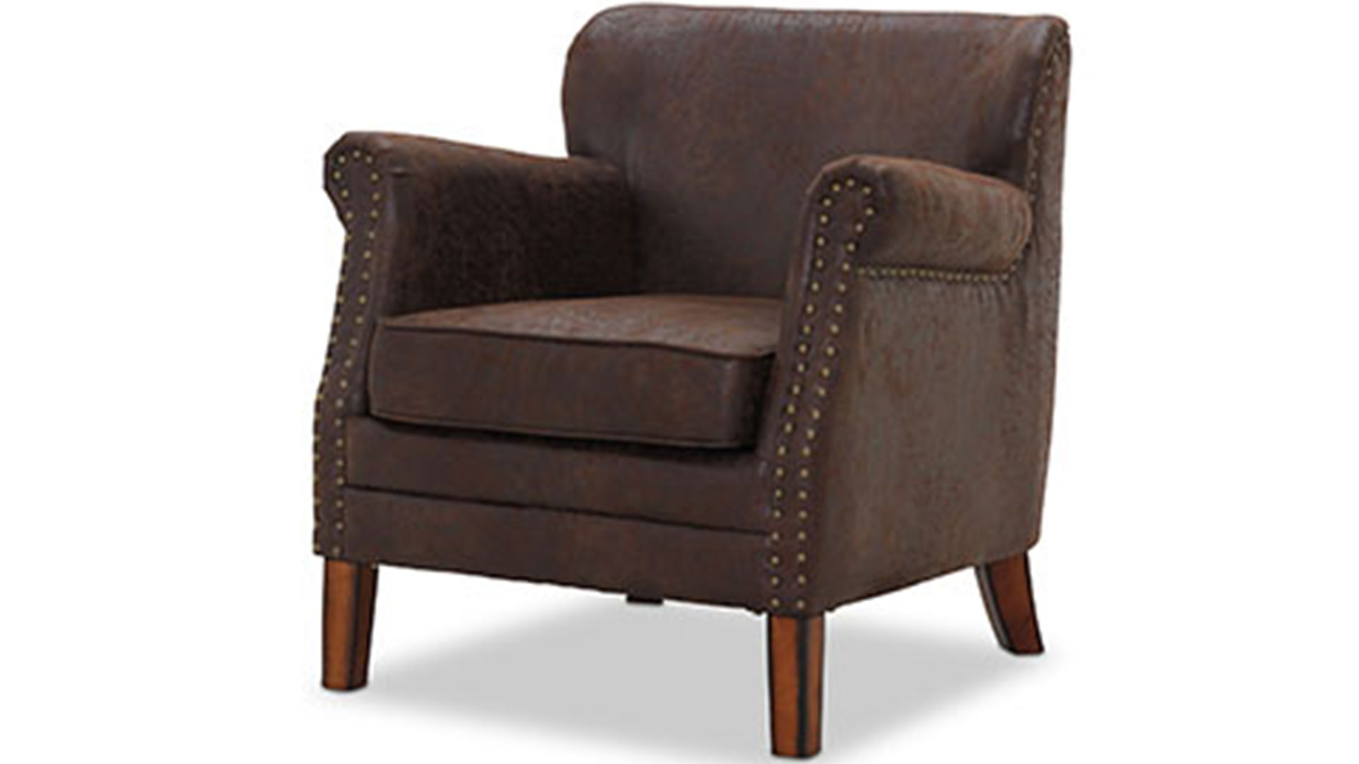 Chesterfield Leeds fåtölj tyg Vintage brun