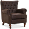Chesterfield London fåtölj tyg Vintage brun
