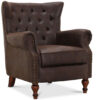 Chesterfield London fåtölj tyg Vintage brun