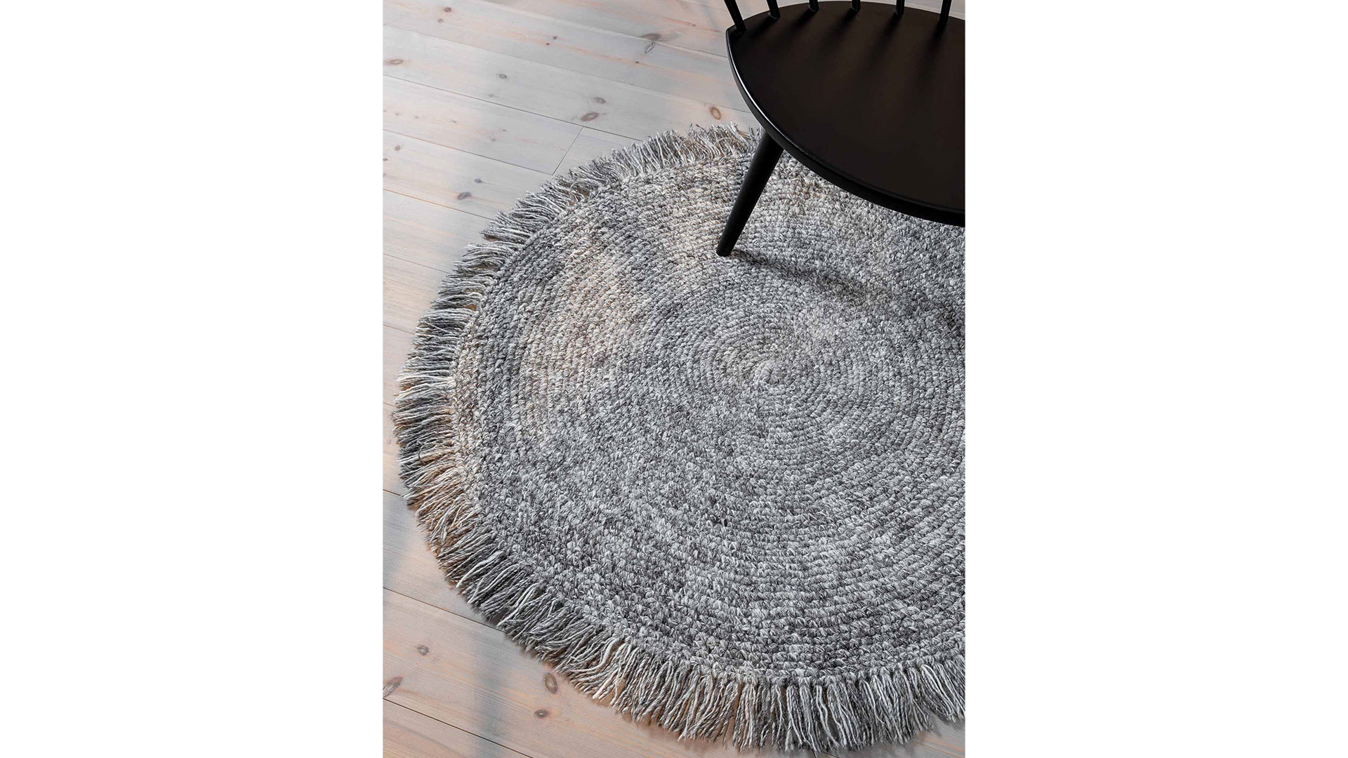 Slite rund matta silver 100cm