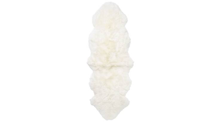Gently fårskinn white dubbel