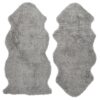 Curly fårskinn natural grey 1,5 set