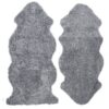 Curly fårskinn charcoal 1,5 Set