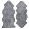 Curly fårskinn charcoal 1,5 Set