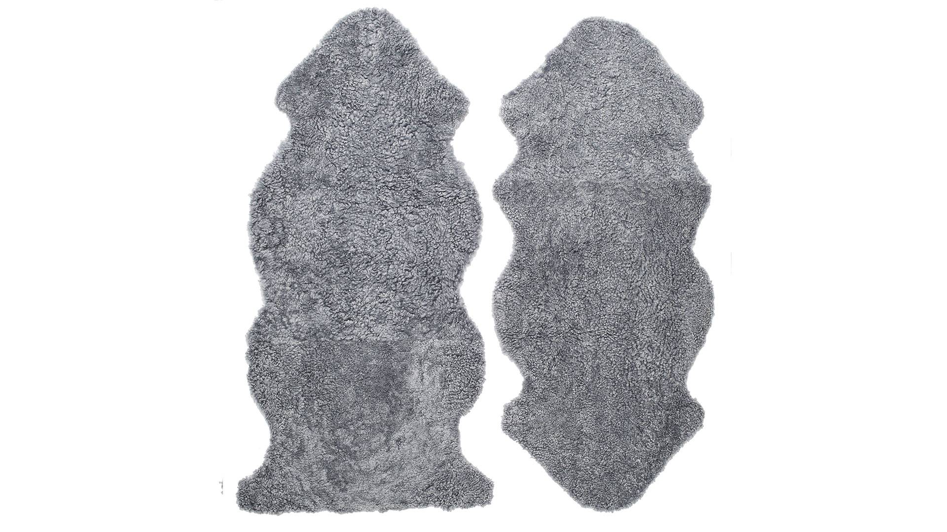 Curly fårskinn charcoal 1,5 Set