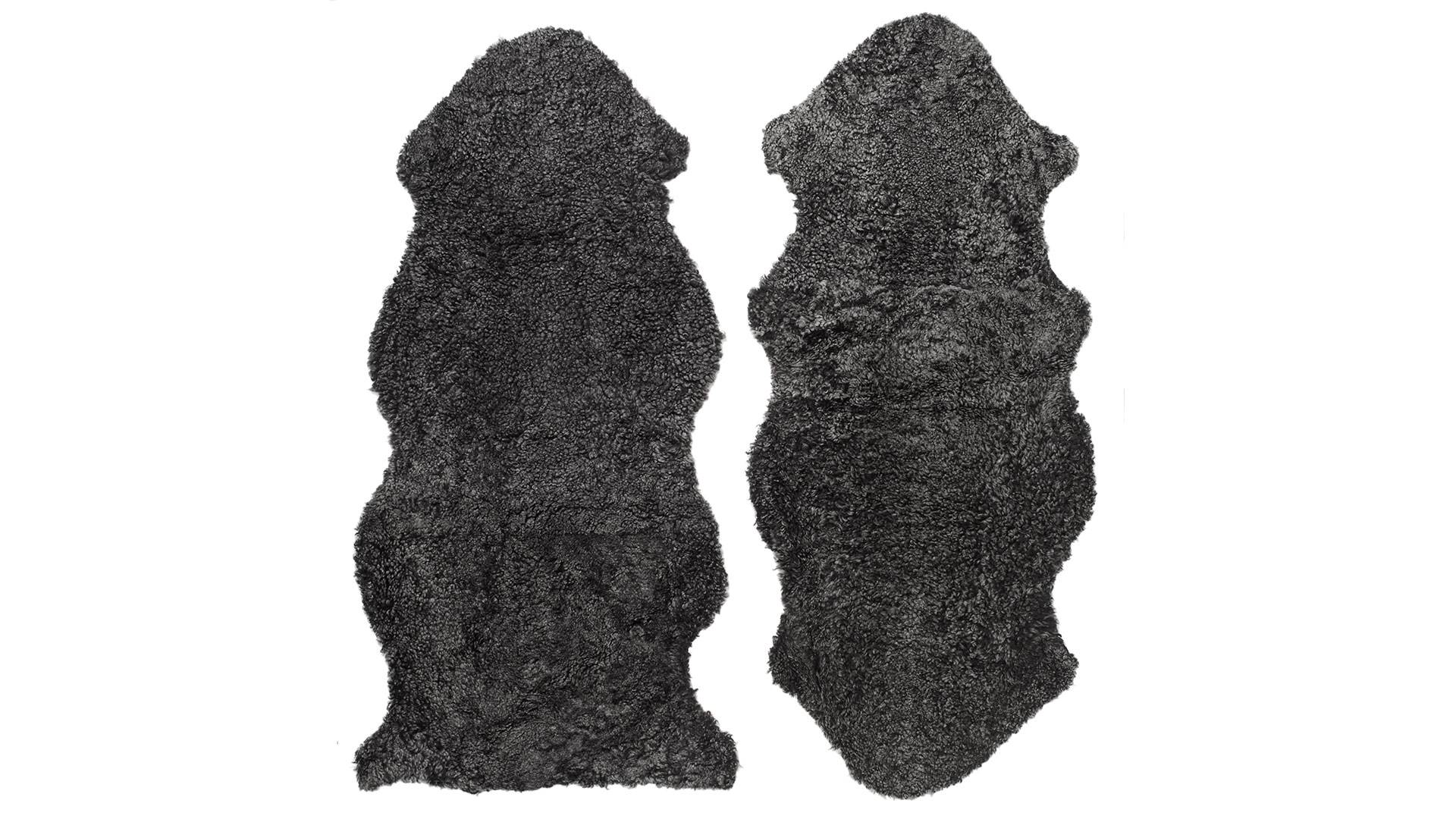 Curly fårskinn dark grey 1,5 set