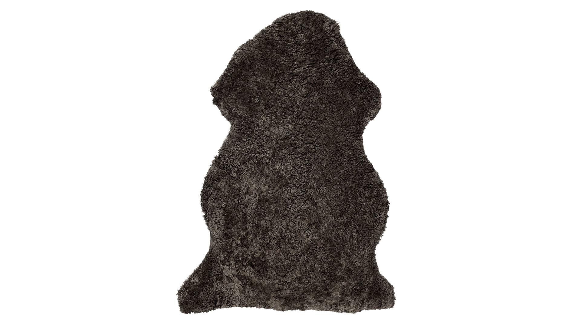 Curly fårskinn new brown melange