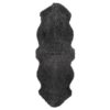 Curly fårskinn dark grey dubbel